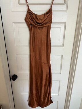Rust colored formal dress